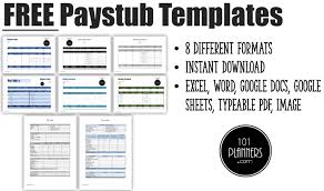 Cleveland Ohio Pay Stub Template