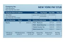 New York Pay Stub