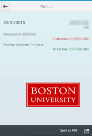 get a pay stub in Boston